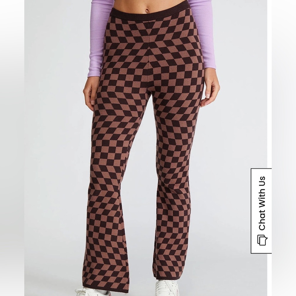 Pacsun flare checkered pants. NWT